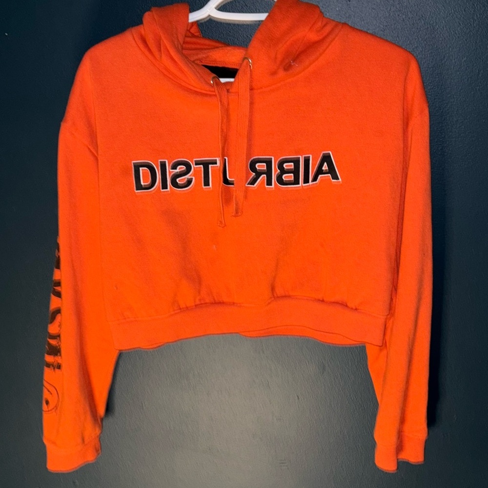 Amnesia Women’s Disturbia Cropped Hoodie Size Large